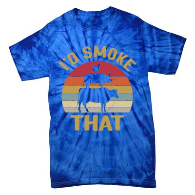 Id Smoke Thagift Grilling Meat Bbq Smoker Fathers Day Gift Tie-Dye T-Shirt