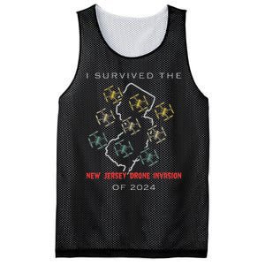 I Survived The New Jersey Drone Invasion Of 2024 Mesh Reversible Basketball Jersey Tank