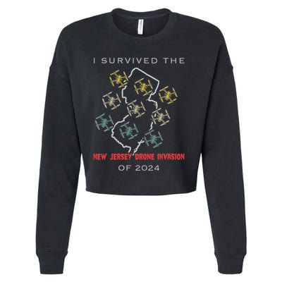 I Survived The New Jersey Drone Invasion Of 2024 Cropped Pullover Crew