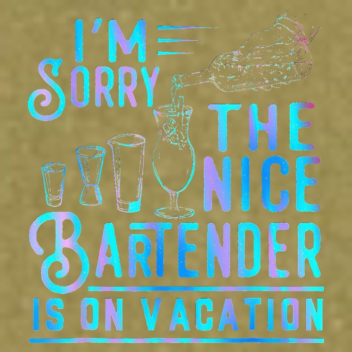 IM Sorry The Nice Bartender Is On Vacation Garment-Dyed Women's Muscle Tee