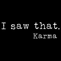 I Saw That Karma Drawstring Bag