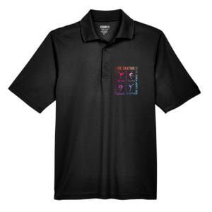 Ice Skating Typography Figure Skater Ice Skates Men's Origin Performance Pique Polo