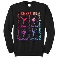 Ice Skating Typography Figure Skater Ice Skates Sweatshirt