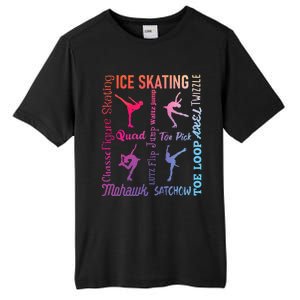 Ice Skating Typography Figure Skater Ice Skates Tall Fusion ChromaSoft Performance T-Shirt