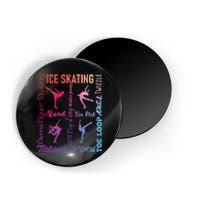 Ice Skating Typography Figure Skater Ice Skates Magnet