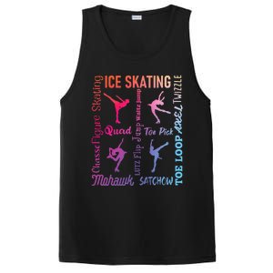 Ice Skating Typography Figure Skater Ice Skates PosiCharge Competitor Tank