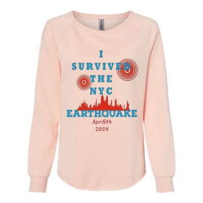 I Survived The Nyc Earthquake Womens California Wash Sweatshirt