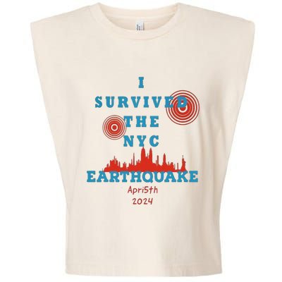 I Survived The Nyc Earthquake Garment-Dyed Women's Muscle Tee