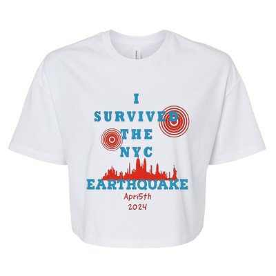 I Survived The Nyc Earthquake Bella+Canvas Jersey Crop Tee