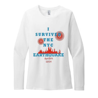 I Survived The Nyc Earthquake Womens CVC Long Sleeve Shirt