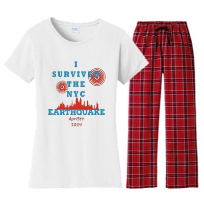 I Survived The Nyc Earthquake Women's Flannel Pajama Set