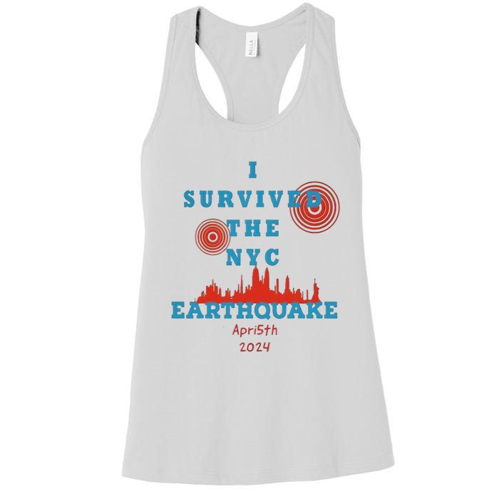 I Survived The Nyc Earthquake Women's Racerback Tank