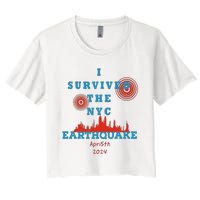 I Survived The Nyc Earthquake Women's Crop Top Tee