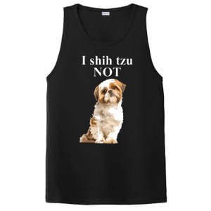 I Shih Tzu NOT Funny Shih Tzu PosiCharge Competitor Tank