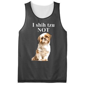 I Shih Tzu NOT Funny Shih Tzu Mesh Reversible Basketball Jersey Tank