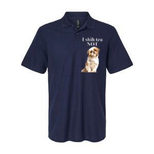 I Shih Tzu NOT Funny Shih Tzu Softstyle Adult Sport Polo