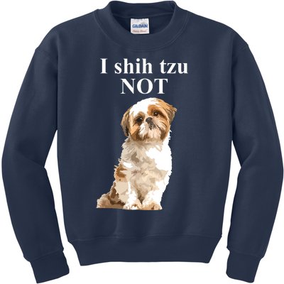 I Shih Tzu NOT Funny Shih Tzu Kids Sweatshirt