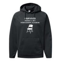 I Survived The Riverboat Brawl Alabama Funny Folding Chair Trending Performance Fleece Hoodie