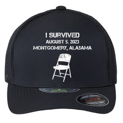 I Survived The Riverboat Brawl Alabama Funny Folding Chair Trending Flexfit Unipanel Trucker Cap