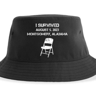 I Survived The Riverboat Brawl Alabama Funny Folding Chair Trending Sustainable Bucket Hat