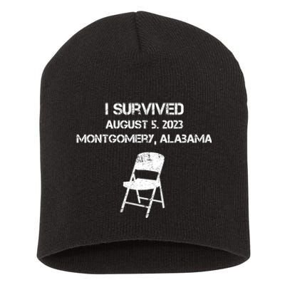 I Survived The Riverboat Brawl Alabama Funny Folding Chair Trending Short Acrylic Beanie