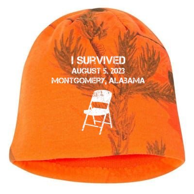 I Survived The Riverboat Brawl Alabama Funny Folding Chair Trending Kati - Camo Knit Beanie