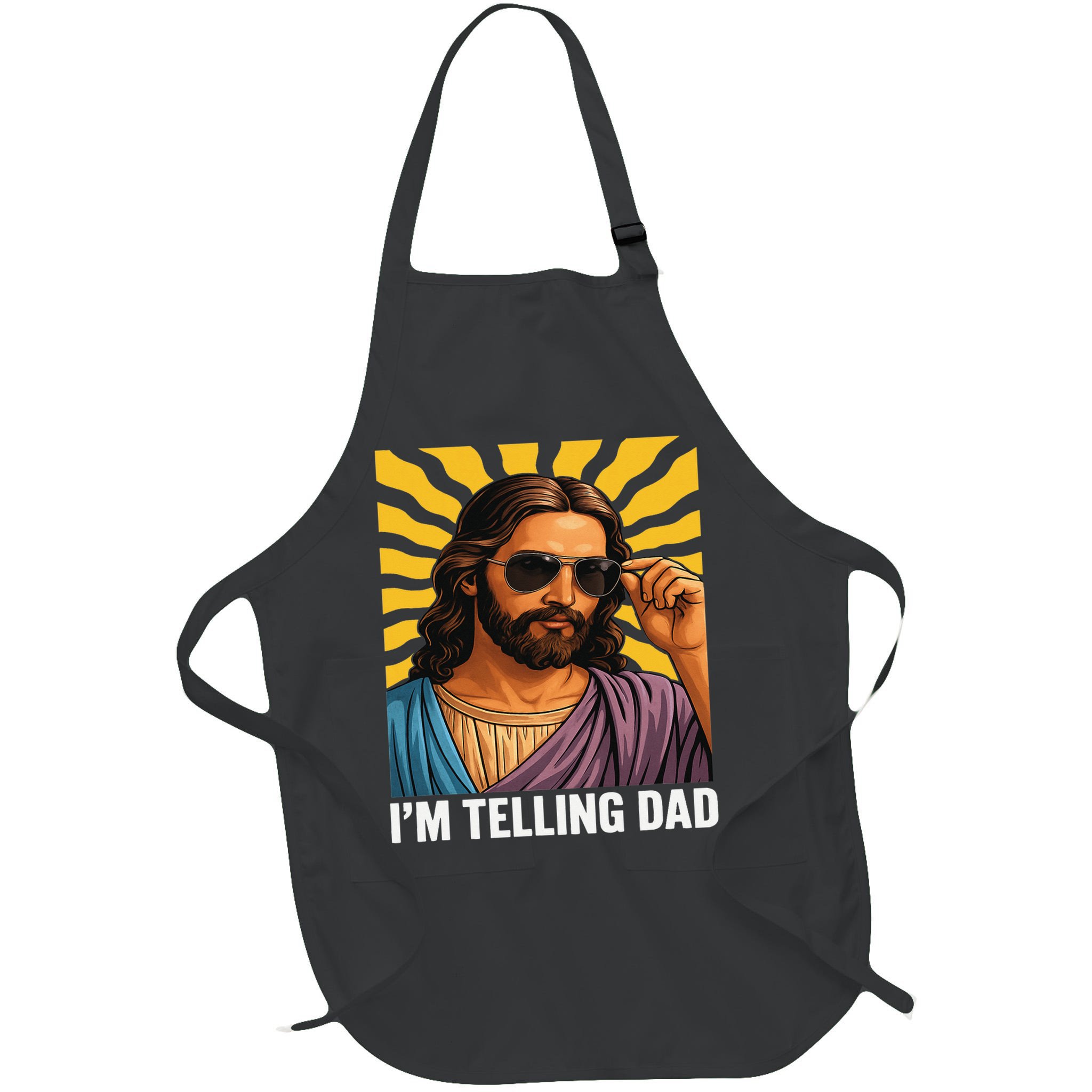 I Saw That Im Telling Dad Funny Religious Christian Jesus Apron
