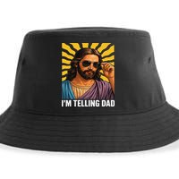 I Saw That Im Telling Dad Funny Religious Christian Jesus Sustainable Bucket Hat