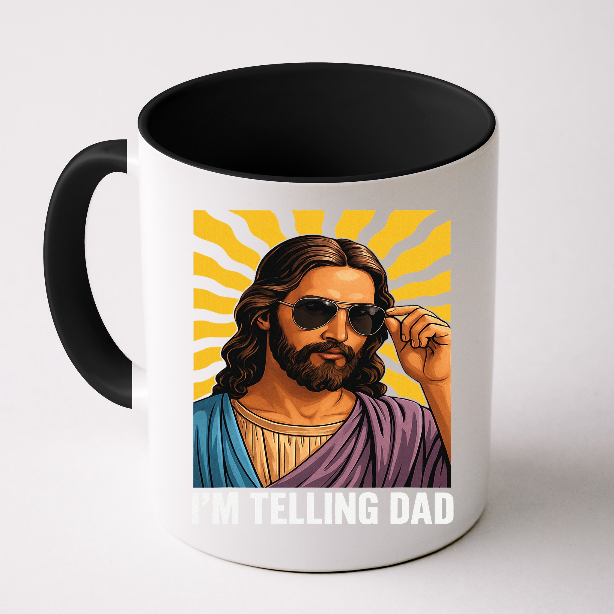 I Saw That Im Telling Dad Funny Religious Christian Jesus Mug