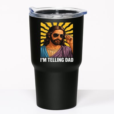 I Saw That Im Telling Dad Funny Religious Christian Jesus Tumbler