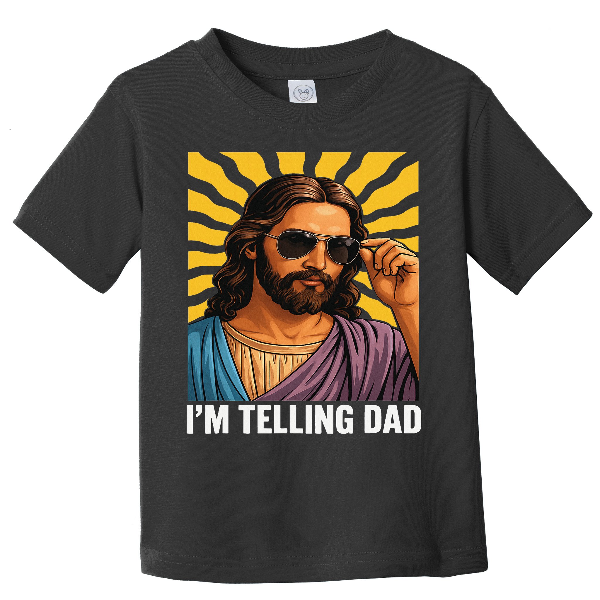 I Saw That Im Telling Dad Funny Religious Christian Jesus Toddler T-Shirt