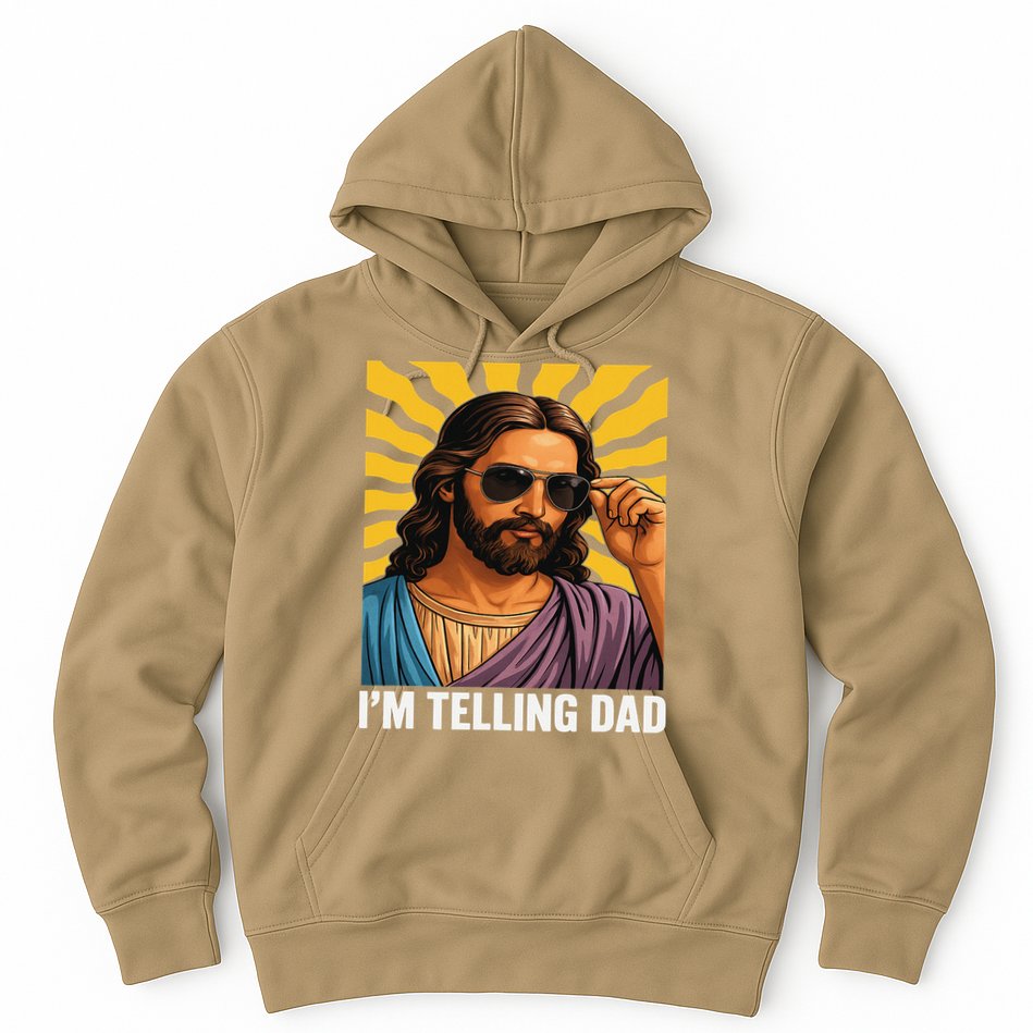 I Saw That Im Telling Dad Funny Religious Christian Jesus Hoodie