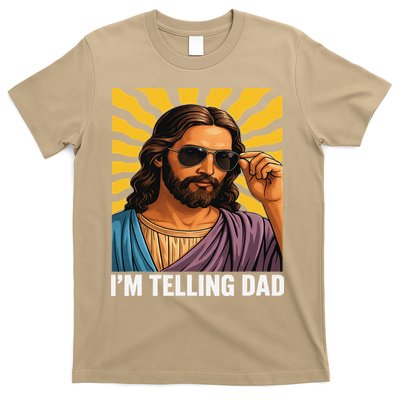 I Saw That Im Telling Dad Funny Religious Christian Jesus T-Shirt