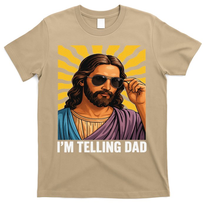 I Saw That Im Telling Dad Funny Religious Christian Jesus T-Shirt