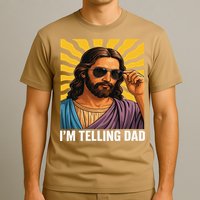 I Saw That Im Telling Dad Funny Religious Christian Jesus T-Shirt