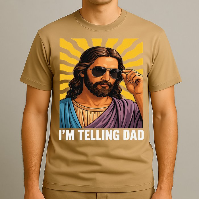 I Saw That Im Telling Dad Funny Religious Christian Jesus T-Shirt
