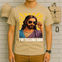 I Saw That Im Telling Dad Funny Religious Christian Jesus T-Shirt