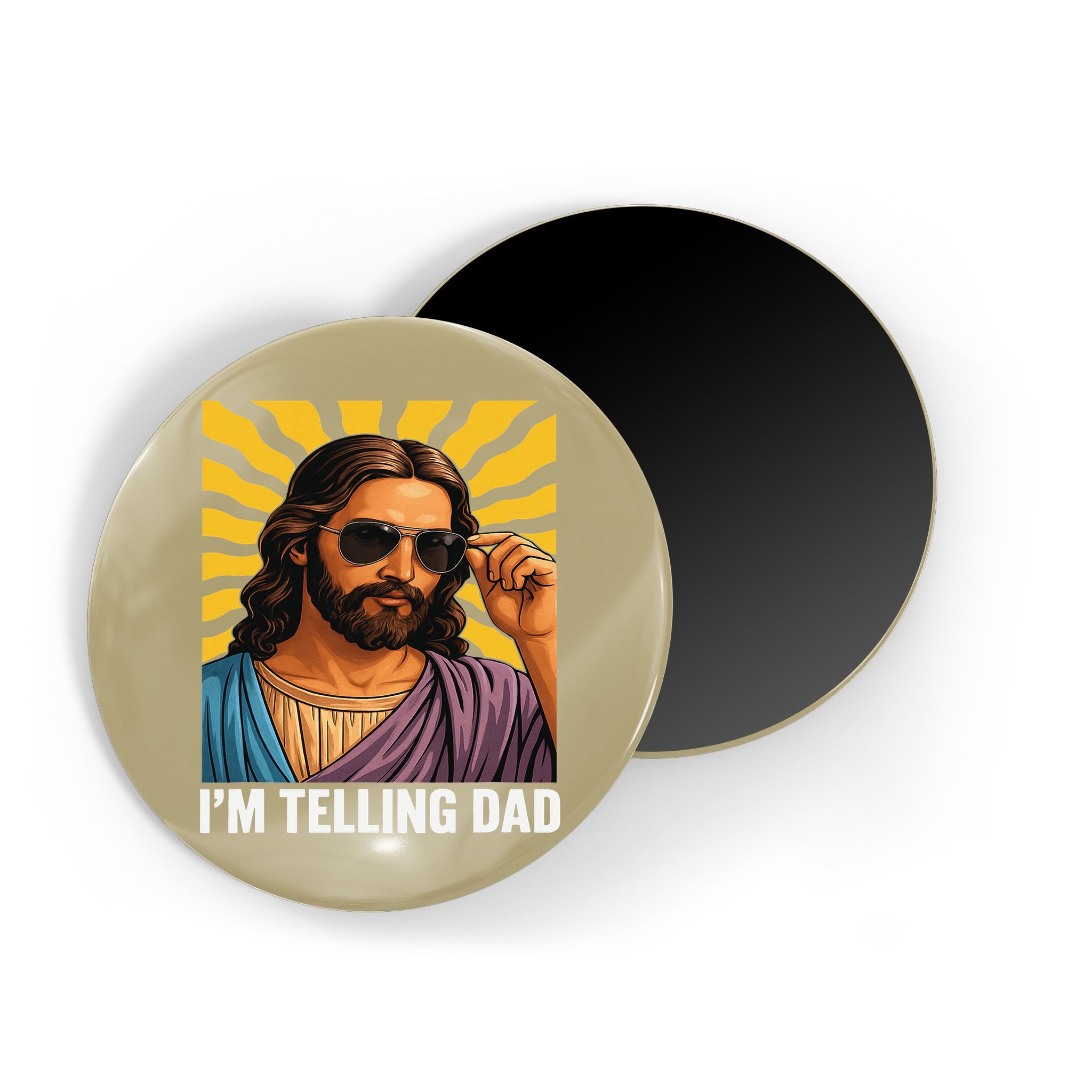 I Saw That Im Telling Dad Funny Religious Christian Jesus Magnet