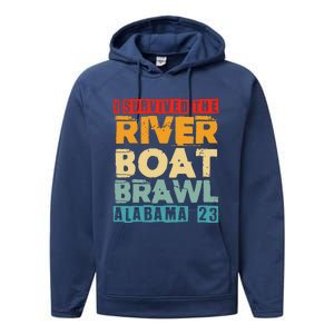 I Survived The Riverboat Brawl Alabama Funny Montgomery AL Performance Fleece Hoodie