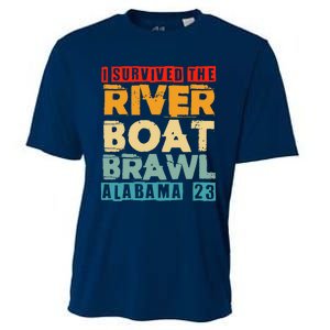 I Survived The Riverboat Brawl Alabama Funny Montgomery AL Cooling Performance Crew T-Shirt