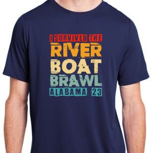 I Survived The Riverboat Brawl Alabama Funny Montgomery AL Adult ChromaSoft Performance T-Shirt