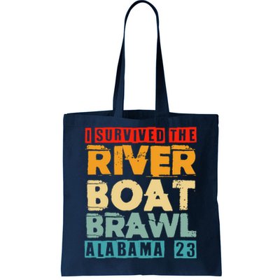 I Survived The Riverboat Brawl Alabama Funny Montgomery AL Tote Bag