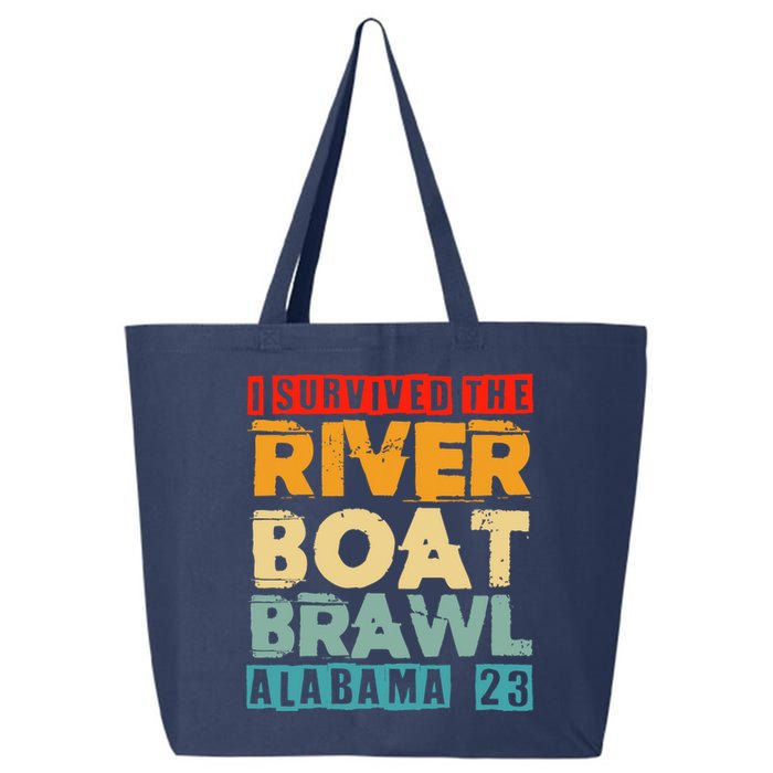 I Survived The Riverboat Brawl Alabama Funny Montgomery AL 25L Jumbo Tote