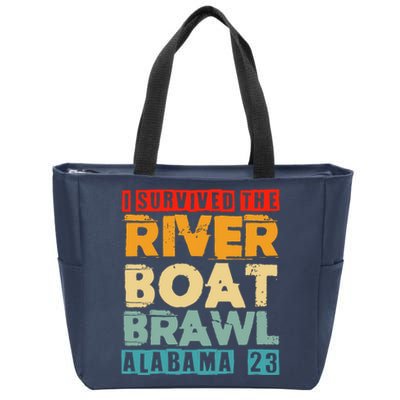 I Survived The Riverboat Brawl Alabama Funny Montgomery AL Zip Tote Bag