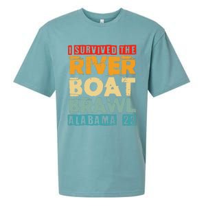 I Survived The Riverboat Brawl Alabama Funny Montgomery AL Sueded Cloud Jersey T-Shirt