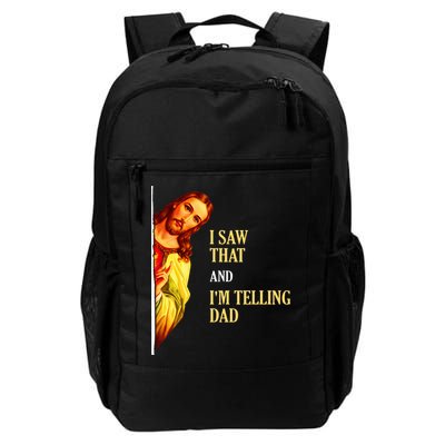 I Saw That IM Telling Dad Funny Religious Christian Jesus Backpack