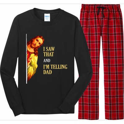 I Saw That IM Telling Dad Funny Religious Christian Jesus Long Sleeve Pajama Set