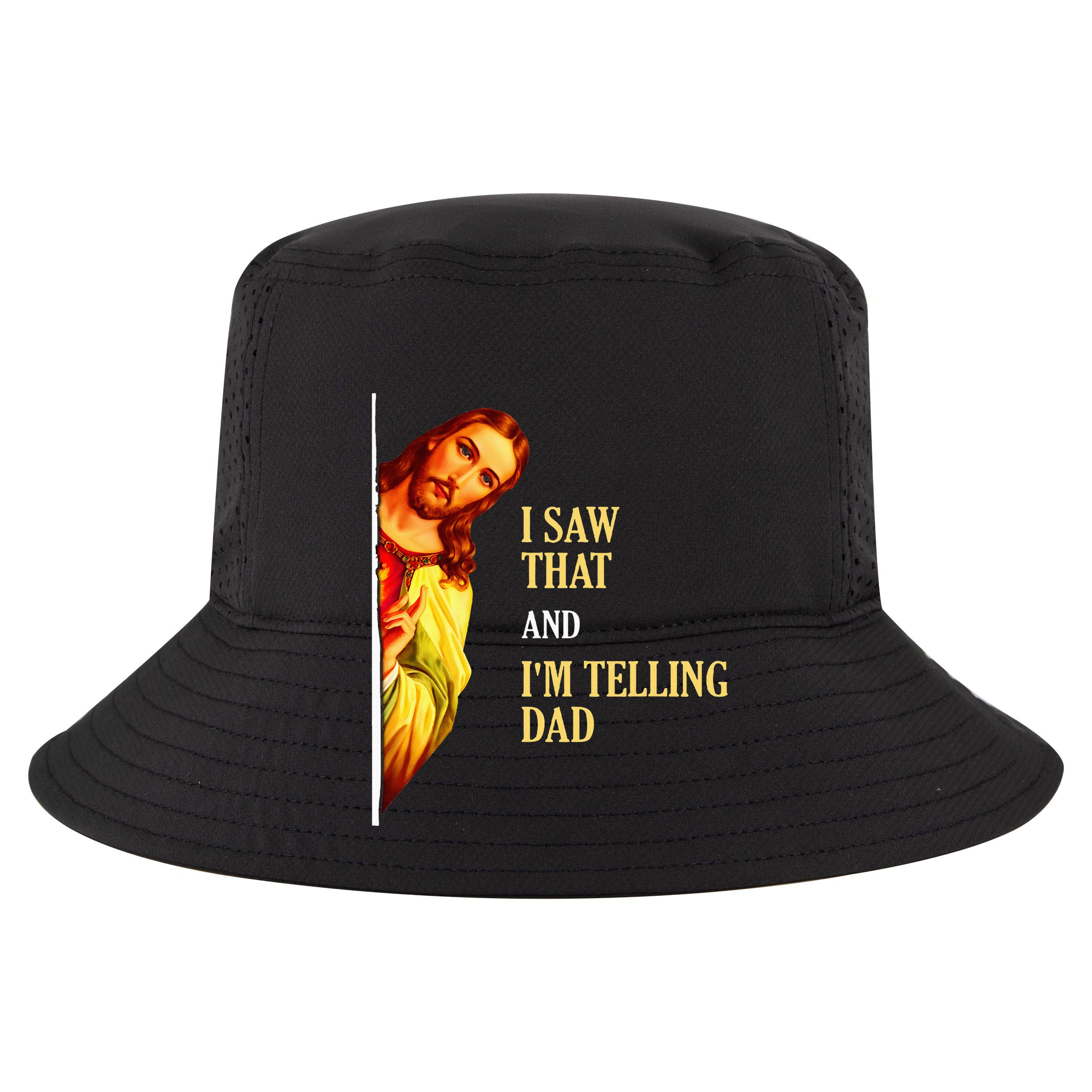 I Saw That IM Telling Dad Funny Religious Christian Jesus Vector Backpack
