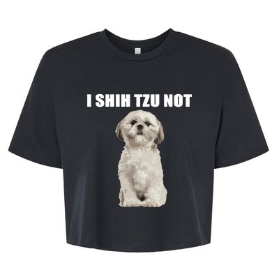 I Shih Tzu Not Bella+Canvas Jersey Crop Tee