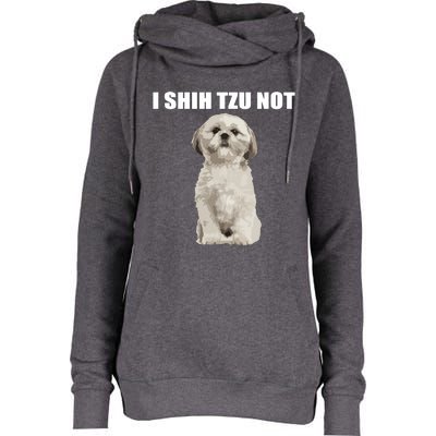 I Shih Tzu Not Womens Funnel Neck Pullover Hood